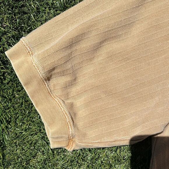 Vintage Territory Ahead Heavyweight Herringbone Textured Short Sleeve Polo Shirt - Picture 5 of 9